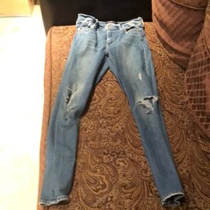 Distressed jeans